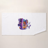 Spokende camper badhanddoek (Badhanddoek)