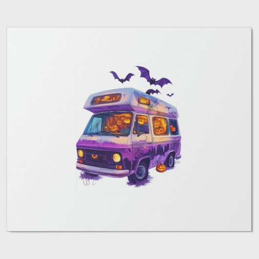 Spokende camper cadeaupapier (Vlak)