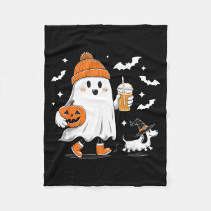 Spokende Dachshund Griezelig Seizoen Halloween Fleece Deken
