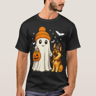 Spokende Duitse Herdershond Wandelende Halloween G T-shirt
