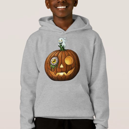 Spokende Geest & Druppelende Oogbal Jack-O-Lantern (Voorkant)
