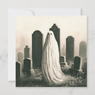 Spokende Geest in Grafheuvel Horror Klassieke Goth Kaart