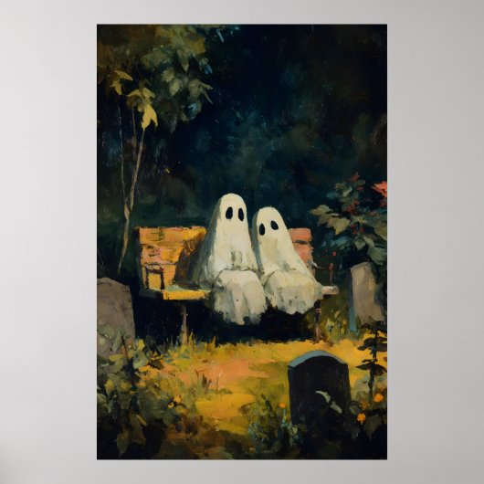 Spokende geesten Graf Print, Begraafplaats Poster, Poster (Voorkant)
