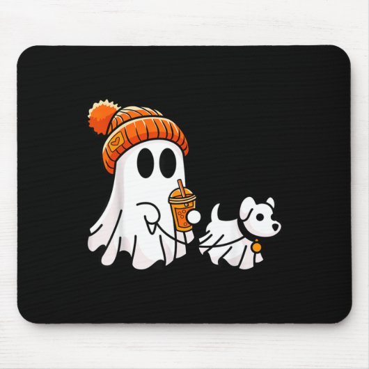 Spokende Hond Grappige Halloween Kostuum Muismat (Voorkant)