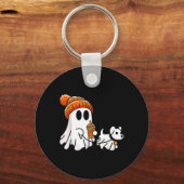 Spokende Hond Grappige Halloween Kostuum Sleutelhanger (Voorkant)