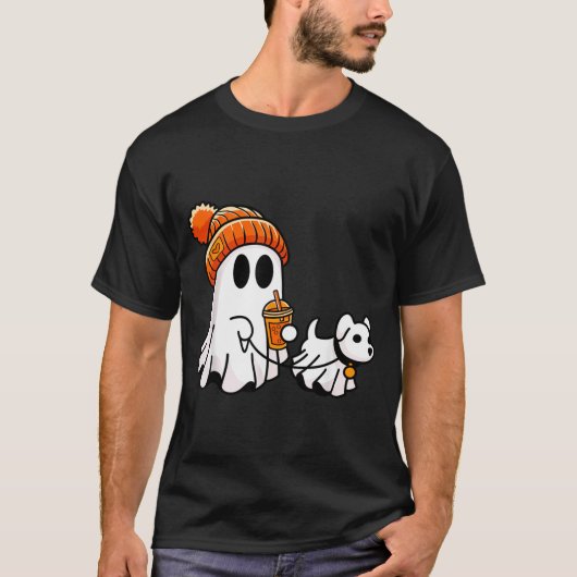 Spokende Hond Grappige Halloween Kostuum T-shirt (Voorkant)