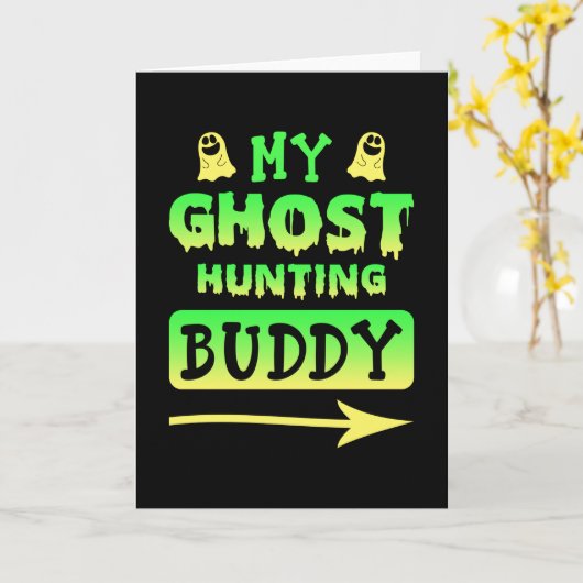 Spokende Jachtmaatje Kaart (Gele Bloem)