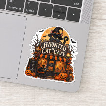 Spokende Kattenkroeg Zwarte Kat Halloween Griezelf