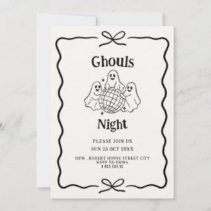 Spokende Nacht krabbel halloween feest uitnodiging