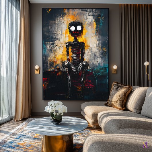 Spokende stilte – Expressieve Abstracte Figuurkuns Poster