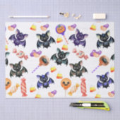 Spokende Vleermuizen & Snoep, Waterverf, Kleurrijk Tissuepapier (Craft)