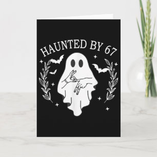 Spokende Zes Zeven 6 7 Meme 67 Skelet Hand Hallow Kaart