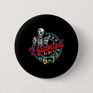Spokende Zes Zeven 6 7 Meme 67 Skelet Hand Hallow Ronde Button 5,7 Cm