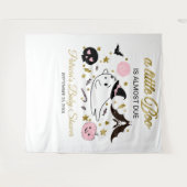 Spokene kleine Boo Halloween baby shower achtergro Wandkleed (Voorkant (horizontaal))