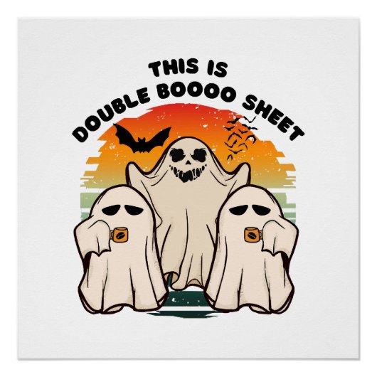 Spokengest Halloween-kostuum Grappige Boe Perfect Poster (Voorkant)