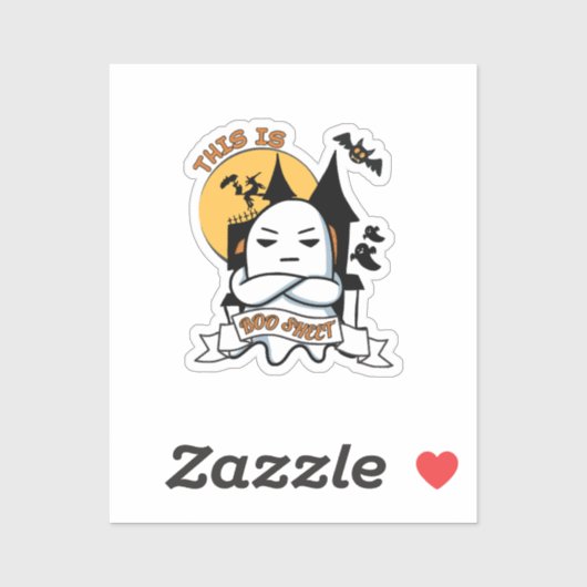 Spokengest Halloween Kostuum Grappige Boo Sticker (Vel)