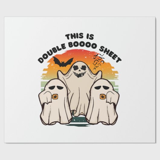 Spokengestuum Halloween Funny Boo Cadeaupapier (Vlak)