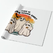 Spokengestuum Halloween Funny Boo Cadeaupapier (Uitgerold)
