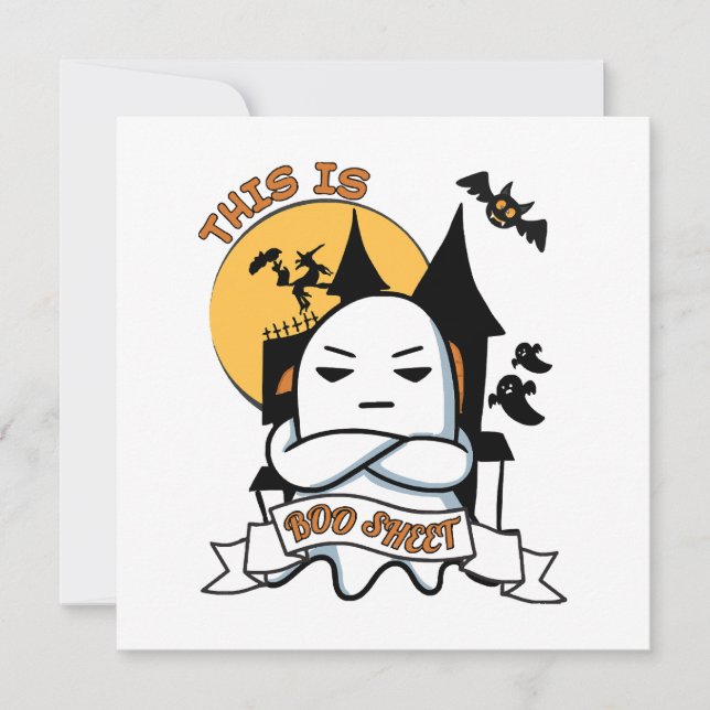 Spokengestuum voor Halloween Grappig Boe (Voorkant)
