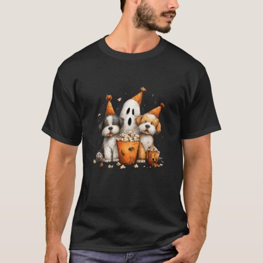 Spokenhond Popcornfeest T-shirt (Voorkant)