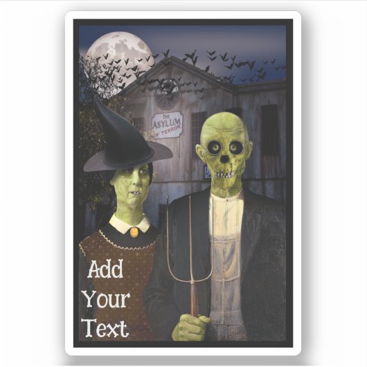 Spokenhuis Asiel Halloween Sticker (Voorkant)