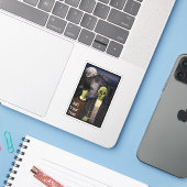 Spokenhuis Asiel Halloween Sticker (Laptop met iPhone)