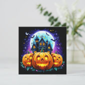 Spokenhuis en Jack O Lanterns Kaart (Staand voorkant)