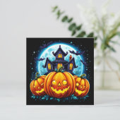 Spokenhuis en Jack O Lanterns Kaart (Staand voorkant)
