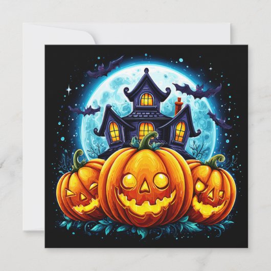 Spokenhuis en Jack O Lanterns Kaart (Voorkant)