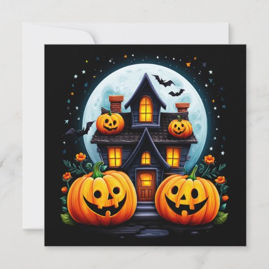Spokenhuis en Jack O Lanterns Kaart (Voorkant)