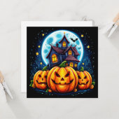 Spokenhuis en Jack O Lanterns Kaart (Voorkant / Achterkant in situ)
