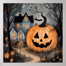 Spokenhuis en Reuzenpompoen Halloween
