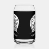 Spokenhuis en Vleermuizen Halloween Blikvorm Glas (Links)