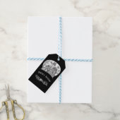Spokenhuis en Vleermuizen Halloween  Cadeaulabel (Met Touw)