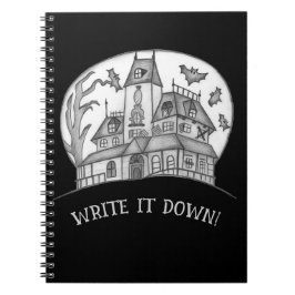 Spokenhuis en Vleermuizen Halloween  Notitieboek