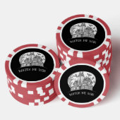 Spokenhuis en Vleermuizen Halloween  Poker Chips (Opstapeling)
