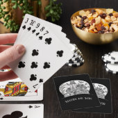 Spokenhuis en Vleermuizen Halloween Pokerkaarten (Insitu)