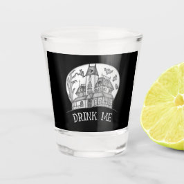 Spokenhuis en Vleermuizen Halloween Shot Glas