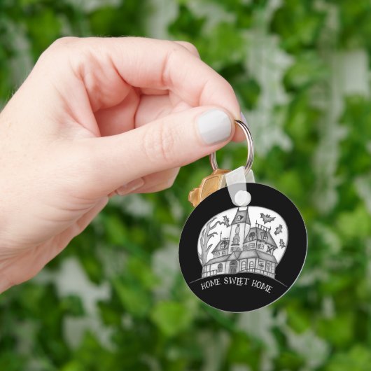 Spokenhuis en Vleermuizen Halloween Sleutelhanger (Hand)