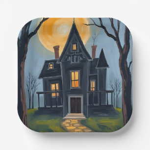 Spokenhuis Enge Halloweenfeest Papieren Bordje