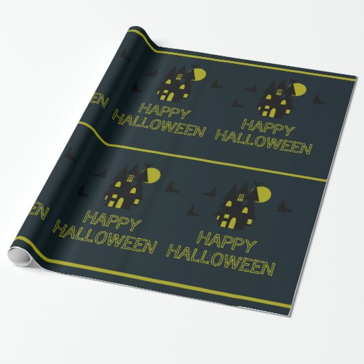Spokenhuis, Gelukkig Halloween Cadeaupapier (Uitgerold)