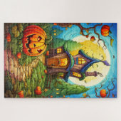 Spokenhuis | Gelukkig Halloween Legpuzzel (Horizontaal)