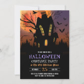 Spokenhuis Halloween-feest Kaart (Voorkant)