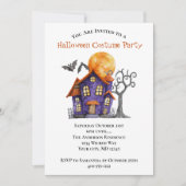 Spokenhuis Halloween-feest uitnodiging (Voorkant)