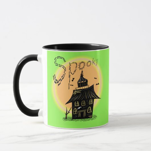 Spokenhuis Halloween Griezelige Neon Mok (Links)
