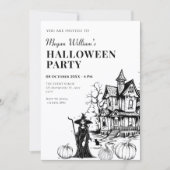 Spokenhuis halloween kaart (Voorkant)