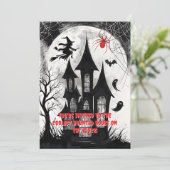 Spokenhuis Halloween Kaart (Staand voorkant)