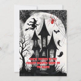 Spokenhuis Halloween Kaart