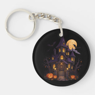 Spokenhuis – Halloween-ontwerp 🎃 Sleutelhanger
