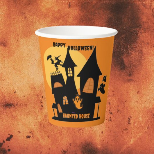 Spokenhuis Halloween-papieren beker